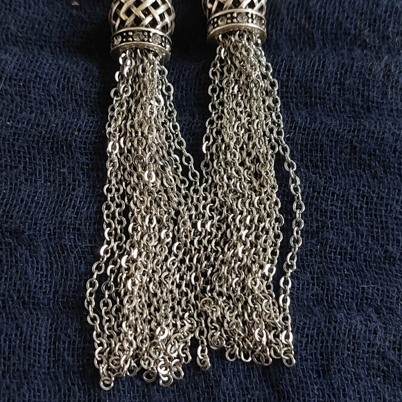 Brighton Silver Tassel Earrings, Excellent Condition! - Picture 3 of 4